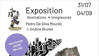 Exposition illustrations & linogravures au Jeux Barjo