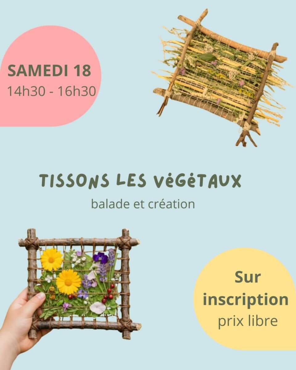 🌿 Tissons les végétaux : balade-récolte le long de la Garonne puis tissage végétal en terrasse à la Maison RêVée