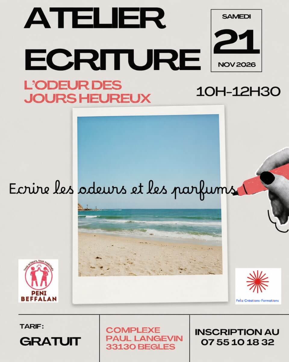 ATELIER ECRITURE - événement Bordeaux