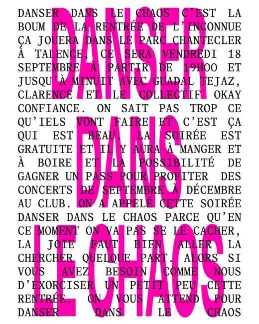 Danser dans le chaos : GUADAL TEJAZ + CLARENCE