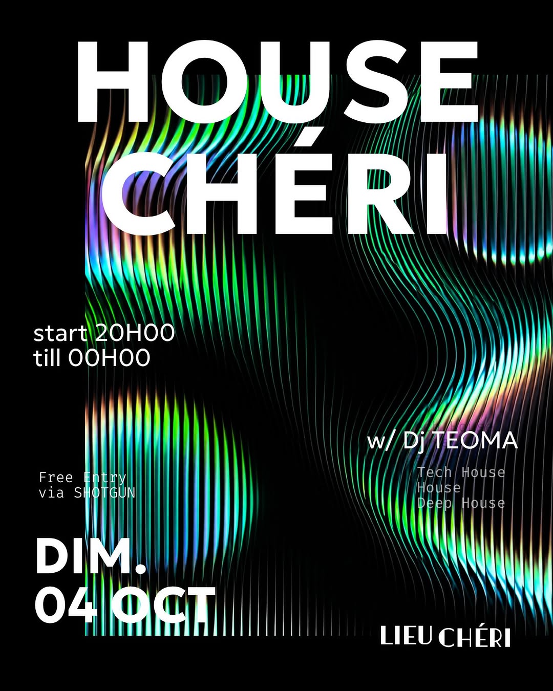 House Chéri – DJ set Teoma - événement Bordeaux