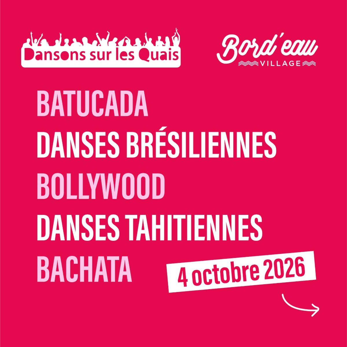 Danser en bord de Garonne – Bord&rsquo;eau Village - événement Bordeaux