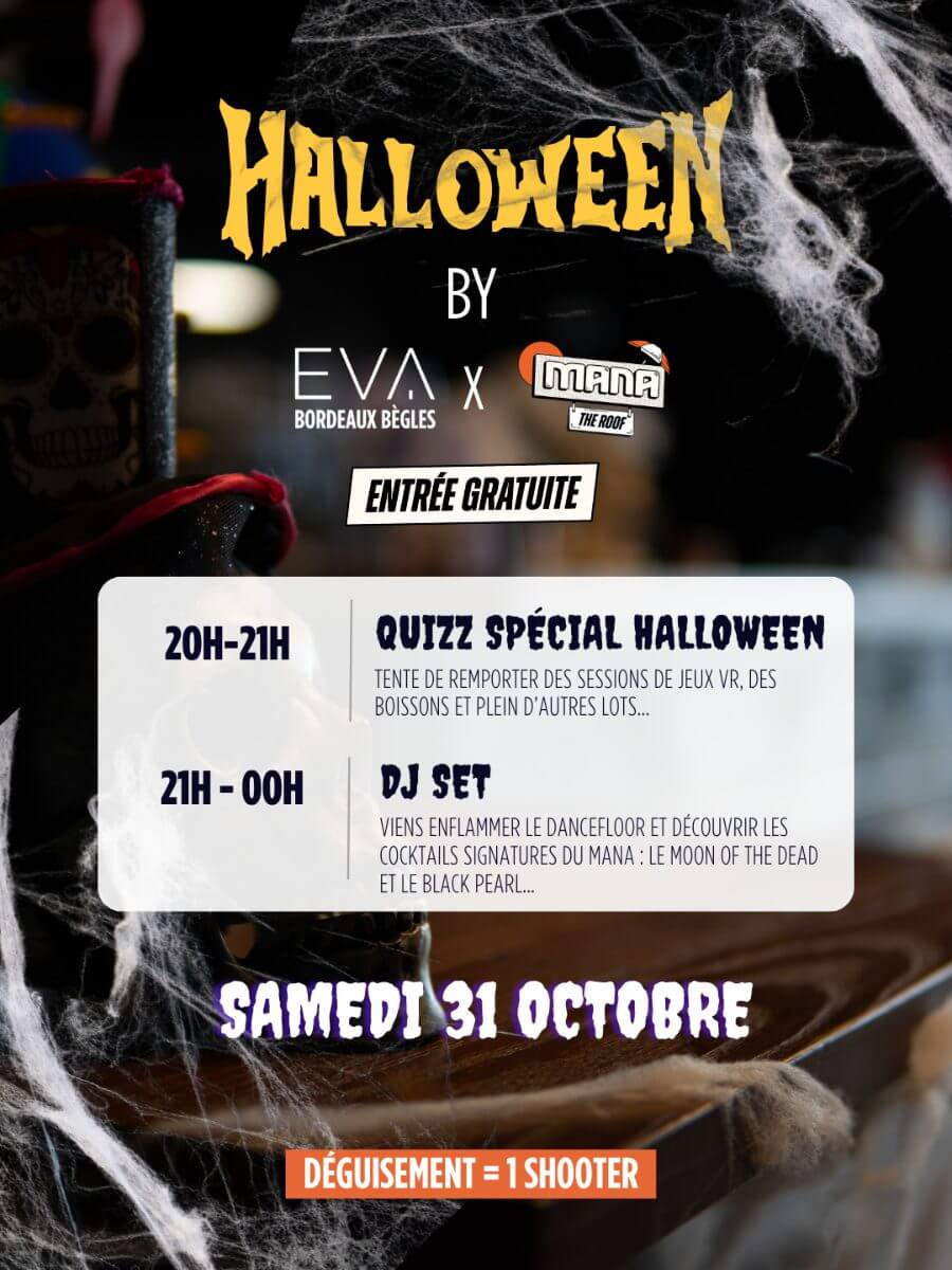Soirée Halloween by Mana The Roof - événement Bordeaux