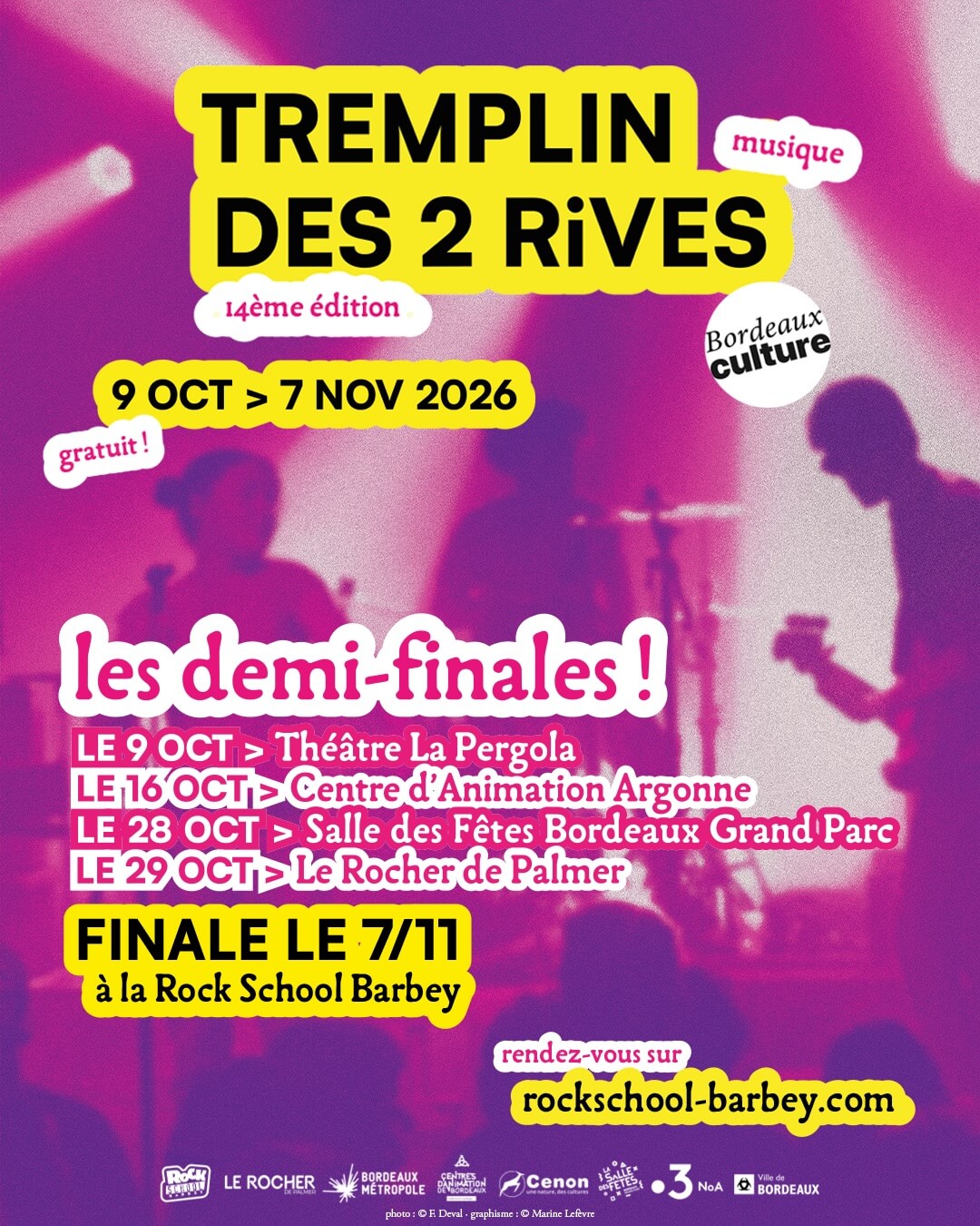 Finale du Tremplin des 2 Rives - événement Bordeaux