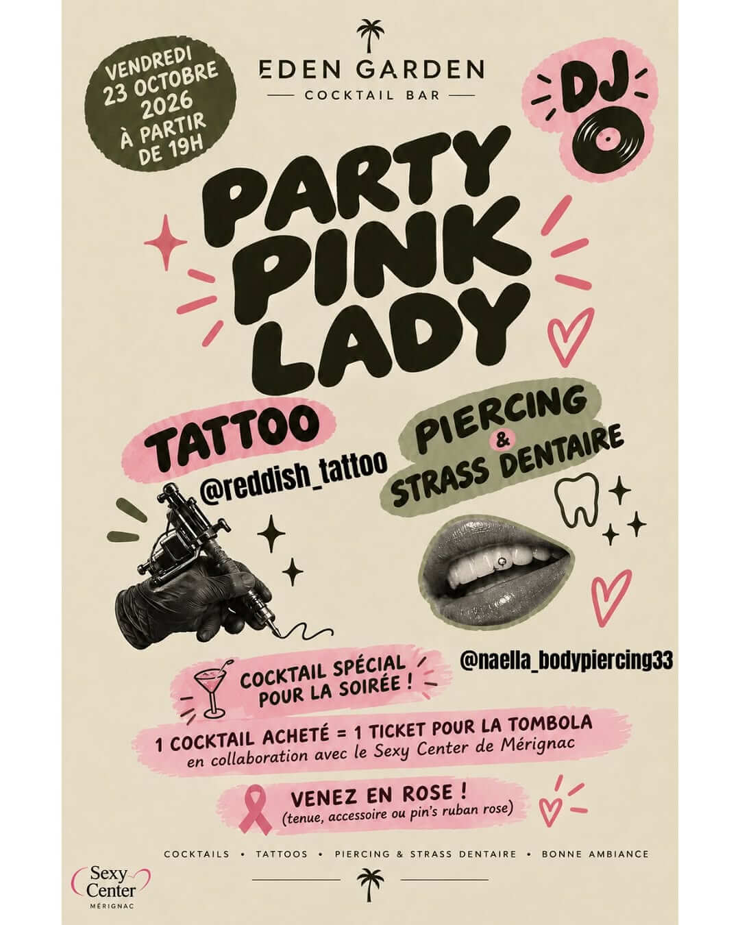 PARTY PINK LADY - événement Bordeaux