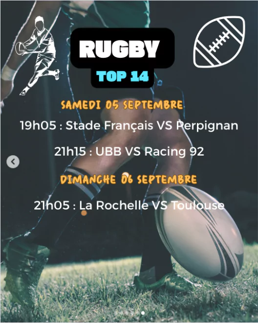 Diffusion Top 14 : Stade Français – Perpignan