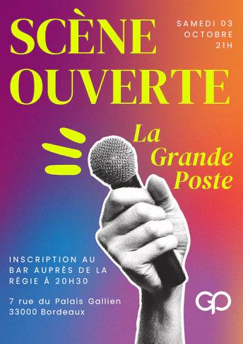 Scène ouverte – Open mic
