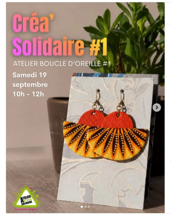 Atelier créa solidaire – boucles d’oreilles